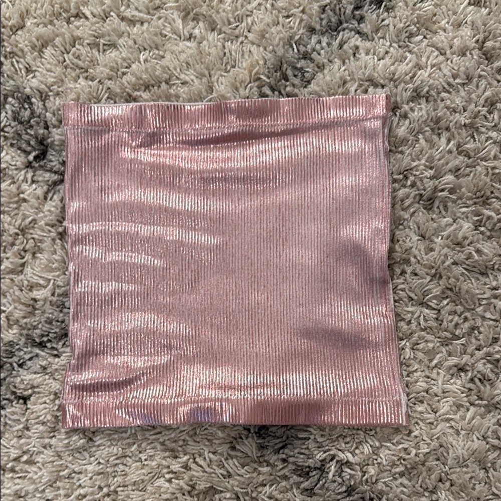 Free People Shiny Pink Tube Top